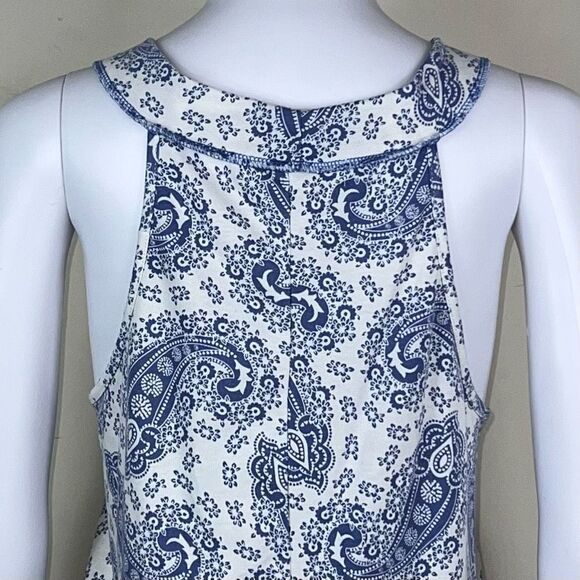 Haptics Blue & White Paisley Tank‎ (No size tag) - Picture 9 of 10